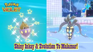 ✨Pokémon Violet SHINY INKAY  EVOLUTION TO MALAMAR✨ [upl. by Yelir]