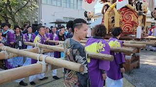 2024113 宇多津 太鼓台祭り 肩比べ12人担きコンテスト [upl. by Eadrahc]