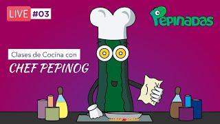 Dibujando en vivo el cómic “Clases de Cocina con Chef Pepinog” 03  Pepilive [upl. by Googins]