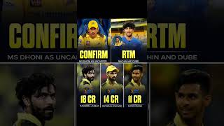 Chennai Super Kings Confirm List 😡😡 ipl ipl2025 shorts [upl. by Auqinu623]