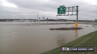 Interstate 44 flooded in St Louis  December 30 2015 [upl. by Jacqueline]