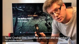 Teufel Cinebar One Soundbar einrichten und ausprobiert [upl. by Cristie472]