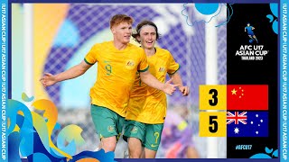 AFCU17  Group C  China PR 3  5 Australia [upl. by Nudd]