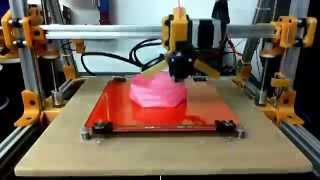 RepRap Lautr3k  Speed Test 1  Print 100mms  Travel 150mms [upl. by Wilmott859]