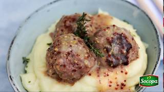 Boulettes de bœuf sauce moutarde à lancienne [upl. by Ahsimac]