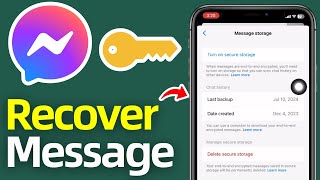 How to Recover EndToEnd Encrypted Chats on Messenger  Restore EndToEnd Encrypted Chats [upl. by Egiap624]