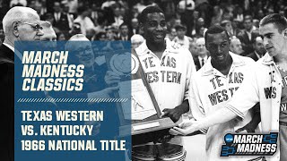 Texas Western vs Kentucky 1966 National Championship  FULL GAME [upl. by Ardnayek]