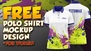 FREE POLO SHIRT MOCKUP DESIGN WOMEN TSHIRT MOCKUP PSD [upl. by Chaudoin]