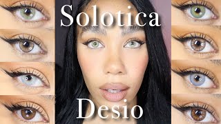 DESIO VS SOLOTICA Comparison PT 2 Testing TOP RATED Color Contacts Review amp TryOn [upl. by Carolee843]