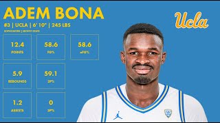 Adem Bona  2024 NBA Draft Scouting Highlights  UCLA [upl. by Prudie]