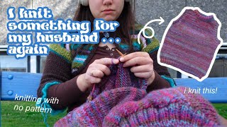 knitting a colorful sweater vest  knitting vlog [upl. by Kolnos]