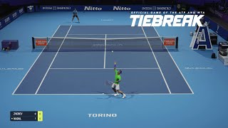 TIEBREAK  Rafael Nadal Vs Alexander Zverev I Nitto ATP Finals I Expert Difficulty PS5 [upl. by Euginomod310]