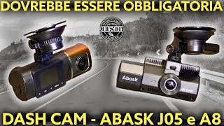 Registrare con le migliori dash cam a 360° Visione notturna Parking monitor Abask j05 e A8 4K GPS [upl. by Fina136]