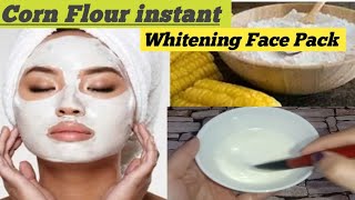 only 2 ingredients and see Magic on your Face Corn flour face mask instant whitening face pack [upl. by Eustacia]