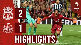 HIGHLIGHTS Liverpool 21 Newcastle Utd  Dramatic lastgasp volley from Carvalho [upl. by Akenot]