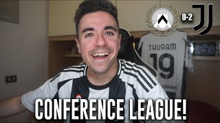 VINTO LO SPAREGGIO CONFERENCE HO DUE BUONE NOTIZIE E UNA CHE NON VI PIACERÀ Udinese Juventus 02 [upl. by Artcele]