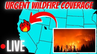 LIVE COVERAGE  Dangerous Wildfire Nears Jasper California [upl. by Nylirehc]