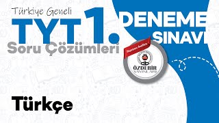 Ekim 2024  YKS 1 Deneme Sınavı TYT TÜRKÇE Çözüm Videoları [upl. by Avlis]