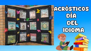 Lindos Acrósticos del Día del Idioma♡ Uno diseñado para niños pequeños y otro para niños grandes♡ [upl. by Anaeerb]