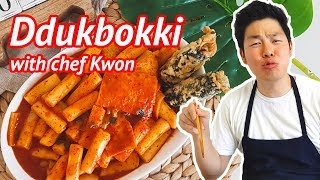 Tteokbokki Korean Rice Cake Restaurant Recipe [upl. by Intruok]