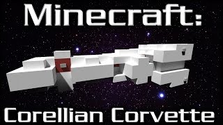 Minecraft Star Wars Corellian Corvette CR90 Tutorial 110th Scale [upl. by Nnahoj]