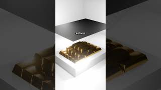 1 to 65536 faces gold bars in Blender shorts blender gold [upl. by Akinahc]