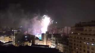 Valencia Skyline during La Crema Las Fallas 2014 [upl. by Giarc]