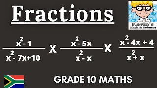 Algebraic fractions grade 10 Multiplication [upl. by Erdreid632]