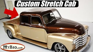 1950 Chevrolet Truck STRETCH CAB Restomod  converted to 7 window [upl. by Anikahs60]