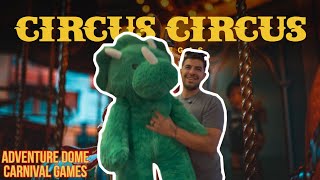 Playing All Of The Carnival Games At Circus Circus Las Vegas [upl. by Ylhsa770]