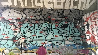 London Graffiti OKER TEACH GSD Throw ups [upl. by Aiouqahs]