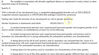 DSM 5 Criteria for Gender Dysphoria [upl. by Sawyor]