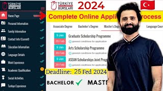 How to apply for Turkey Burslari Scholarship 2024online Application Process  No IELTS  MBBS [upl. by Alcinia]