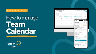 How to Manage Team Calendar With CrewLAB [upl. by Kisung]