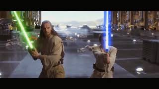 Darth Maul Vs Qui gon Jin und Obi Wan full scene germanHD [upl. by Sexela]