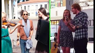 When Celebrities Surprise Street Performers By Singing With Them [upl. by Steinway]