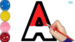 How To Draw Paint And Learn ABC alphabet [upl. by Ardnuhsal692]