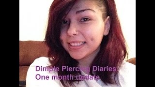 Dimple Piercings 1 Month Update Piercings NativeBeauty [upl. by Mahda287]