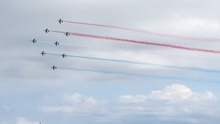 meeting aérien de la patrouille de France le 14 08 2022 show aérien [upl. by Nylednarb]