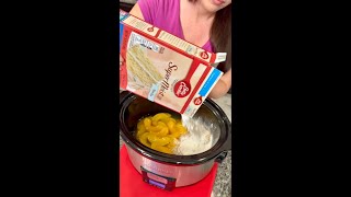 3 Ingredient Peach Cobbler 🍑 dessert easyrecipe peaches [upl. by Eniamor]