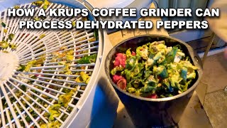 How A Krups Coffee Grinder Can Grind Dehydrated Peppers or Other Dried Vegetables [upl. by Coonan216]