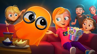 RAiNBOW GHOSTS MOViE with ORANGE Adley amp Niko setup a Family Party but a ghost opens The Portal [upl. by Ecnaret]