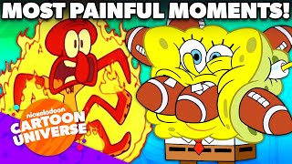 Most PAINFUL Moments Ever in SpongeBob 🤕  Nicktoons [upl. by Dela]