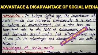 Advantage and Disadvantage of Social Media English Essay [upl. by Hassadah]