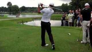 Schüco Open 2012  3rd Hole  Dustin Johnson  Moritz Lampert vs Martin Kaymer  Benedict Staben [upl. by Sackville399]