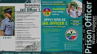 Mag Apply na sa BJMP 2022 Quota  Qualifications Requirements and Monthly Salary [upl. by Pownall266]