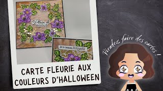 Atelier Kit du Grenier 171024  Carte fleurie ATC aux couleurs dHalloween [upl. by Nilyak503]