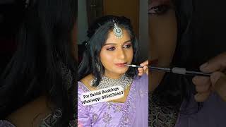 Lavender Lehenga 1st Time Such Beautiful Reception Dress bridalmakeup bridal receptionmakeup [upl. by Calloway]