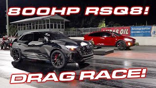 800HP POORUS  Audi RSQ8 vs Lamborghini Urus amp Tesla Model X P100D Drag Race [upl. by Tan]