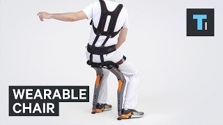 You can take a seat anywhere with this wearable chair [upl. by Nosahc]